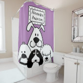 犬パーソナライズされた恋人の シャワーカーテン (インサイチュ)