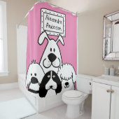 犬パーソナライズされた恋人の シャワーカーテン (インサイチュ)