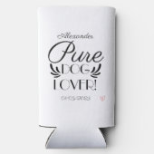 犬パーソナライズされた恋人カスタムデザイン スリム缶クーラー (裏面)