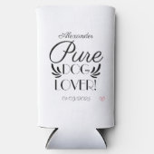 犬パーソナライズされた恋人カスタムデザイン スリム缶クーラー (正面)