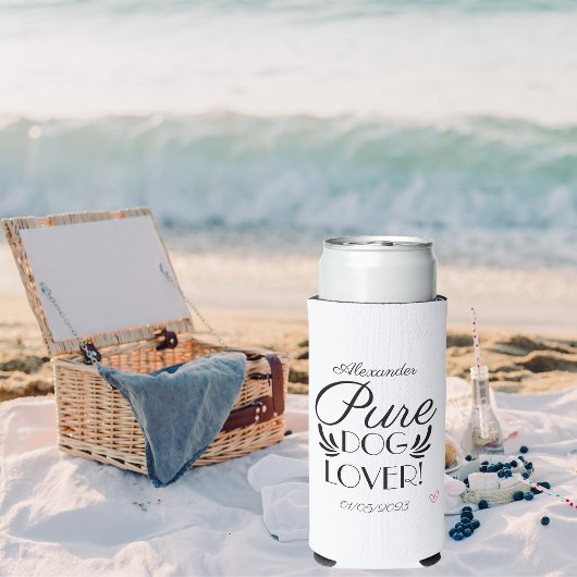 犬パーソナライズされた恋人カスタムデザイン スリム缶クーラー
