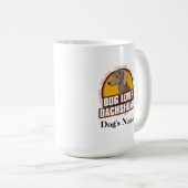 犬パーソナライズされた恋人ダックスント犬の品種 コーヒーマグカップ (正面右)