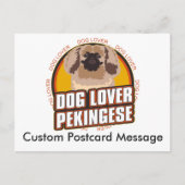 犬パーソナライズされた恋人ペキン犬の品種 ポストカード (正面)