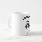 犬パーソナライズされた恋人マグカップ – 編集可能なおもしろいプードル コーヒーマグカップ (正面左)
