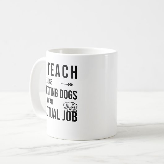 犬パーソナライズされた恋人先生Iが教え理由 コーヒーマグカップ (正面左)