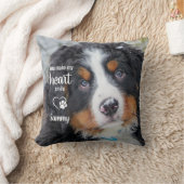 犬パーソナライズされた恋人2ペット写真 クッション (ブランケット)