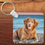 犬パーソナライズされた恋人Keepsake Pet写真 キーホルダー (正面)