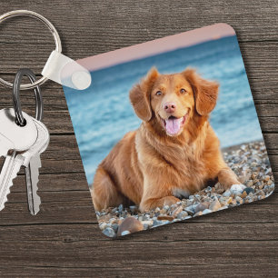 犬パーソナライズされた恋人Keepsake Pet写真 キーホルダー