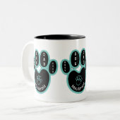 犬パーソナライズされた最高ののパパ ツートーンマグカップ (正面左)