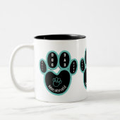 犬パーソナライズされた最高ののパパ ツートーンマグカップ (左)