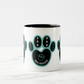 犬パーソナライズされた最高ののパパ ツートーンマグカップ (中央)