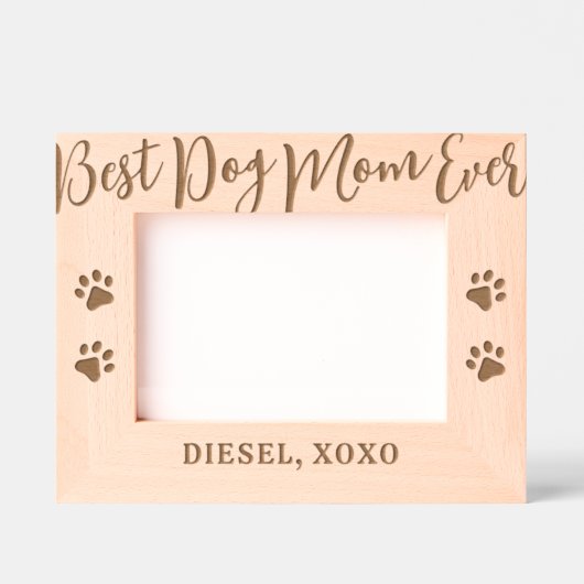 犬パーソナライズされた最高のの母 レーザー彫刻フレーム (正面)