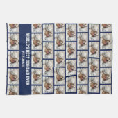 犬パーソナライズされた最高のパパEVERフォトキッチンタオル キッチンタオル (横)