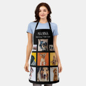 犬パーソナライズされた最高の母は犬の恋人 エプロン (着用した状態)