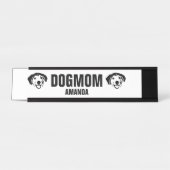 犬パーソナライズされた母のカスタム デスクネームプレート (正面)