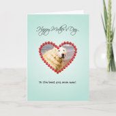 犬パーソナライズされた母の写真マザーズ・デイ カード (正面)