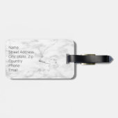 犬パーソナライズされた母バラ金ゴールドポー印刷ハート ラゲッジタグ (裏面横)