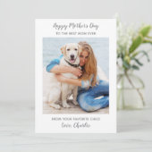 犬パーソナライズされた母ペット写真母の日 シーズンカード (スタンド正面)