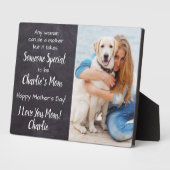犬パーソナライズされた母ペット写真母の日 フォトプラーク (側面)