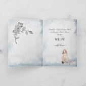 犬パーソナライズされた母マイングリッシュセッタークリスマス シーズンカード (内部)