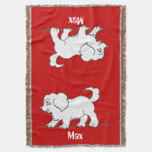 犬パーソナライズされた毛布 スローブランケット (正面縦)