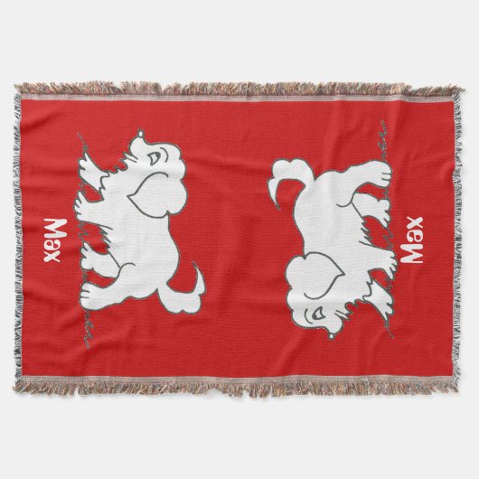 犬パーソナライズされた毛布 スローブランケット (正面)