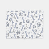 犬パーソナライズされた毛布 フリースブランケット (正面(横))