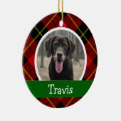 犬パーソナライズされた犬のペット写真 セラミックオーナメント (右)