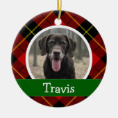 犬パーソナライズされた犬のペット写真 セラミックオーナメント (正面)
