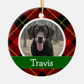 犬パーソナライズされた犬のペット写真 セラミックオーナメント