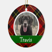 犬パーソナライズされた犬のペット写真 セラミックオーナメント (左)