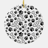 犬パーソナライズされた犬のペット写真 セラミックオーナメント (裏面)