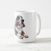 犬パーソナライズされた犬 コーヒーマグカップ (正面右)