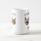犬パーソナライズされた猫顔マグカップ、ママのためのマグギフト コーヒーマグカップ (中央)
