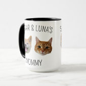 犬パーソナライズされた猫顔マグカップ、ママのためのマグギフト マグカップ (正面左)