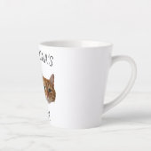 犬パーソナライズされた猫顔写真かわいい母へのプレゼント カフェラテマグ (右)