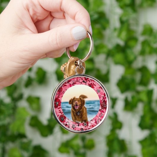 犬パーソナライズされた用かわいいペットの姿パパ キーホルダー (手)