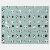 犬パーソナライズされた用毛布デザイン フリースブランケット (正面(横))