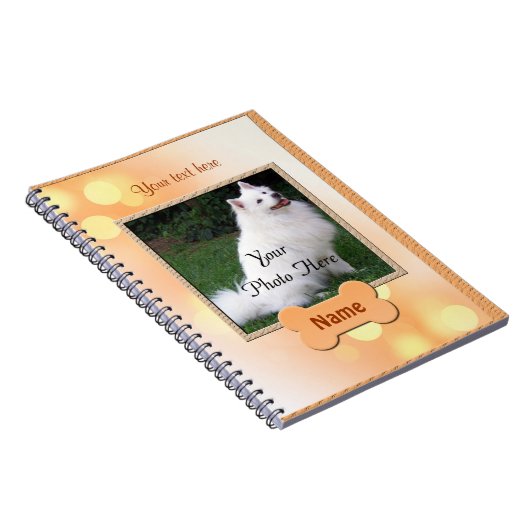 犬パーソナライズされた碑 ノートブック (右側)