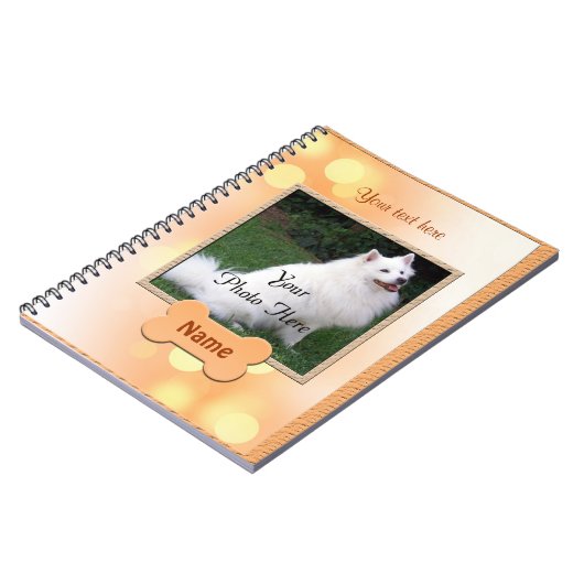 犬パーソナライズされた碑 ノートブック (左側)