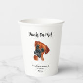 犬パーソナライズされた結婚の 紙コップ (正面)