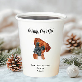 犬パーソナライズされた結婚の 紙コップ