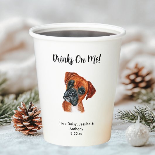 犬パーソナライズされた結婚の 紙コップ