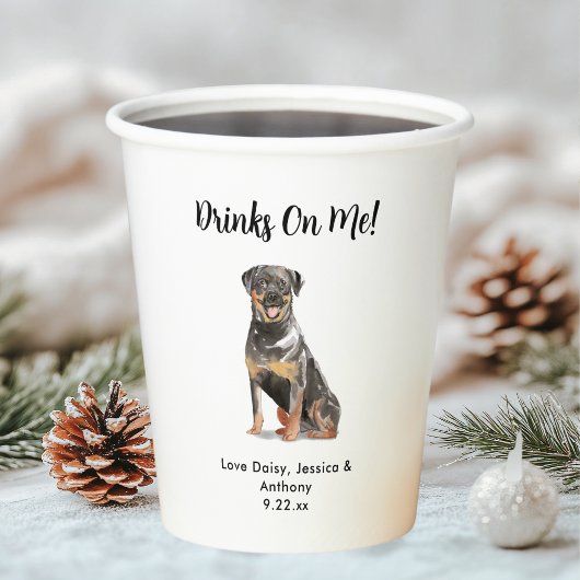 犬パーソナライズされた結婚の 紙コップ