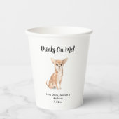 犬パーソナライズされた結婚の 紙コップ (正面)