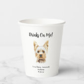 犬パーソナライズされた結婚の 紙コップ (正面)