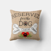 犬パーソナライズされた装飾用クッション専用 クッション (裏面)