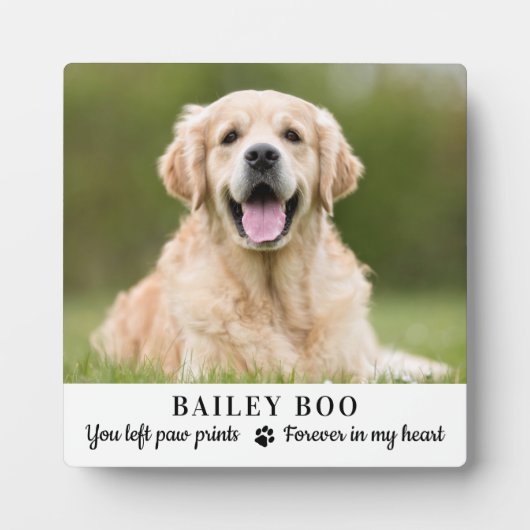 犬パーソナライズされた記念ギフトカスタムペット写真 フォトプラーク (正面)