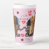 犬パーソナライズされた記念碑 | ペットのマグカップ カフェラテマグ (正面)