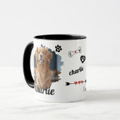 犬パーソナライズされた記念碑 | ペットのマグカップ マグカップ (正面左)